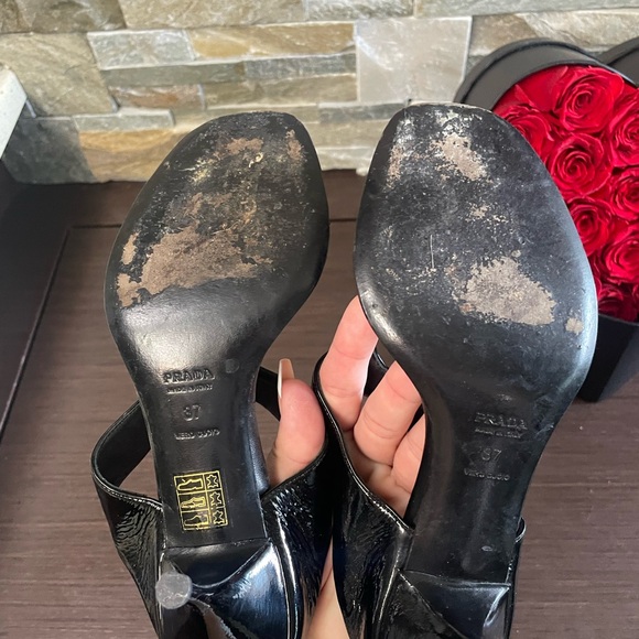 💯 Authentic Prada Patent Open toe sandals - Picture 2 of 9